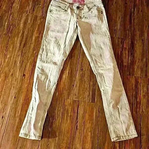 Junior Glo Grey Tie Dye Effect Denim Jeans Sz 1 30" inseam